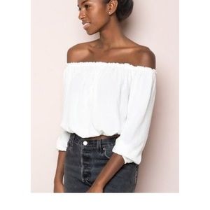Brandy BLACK off the shoulder top